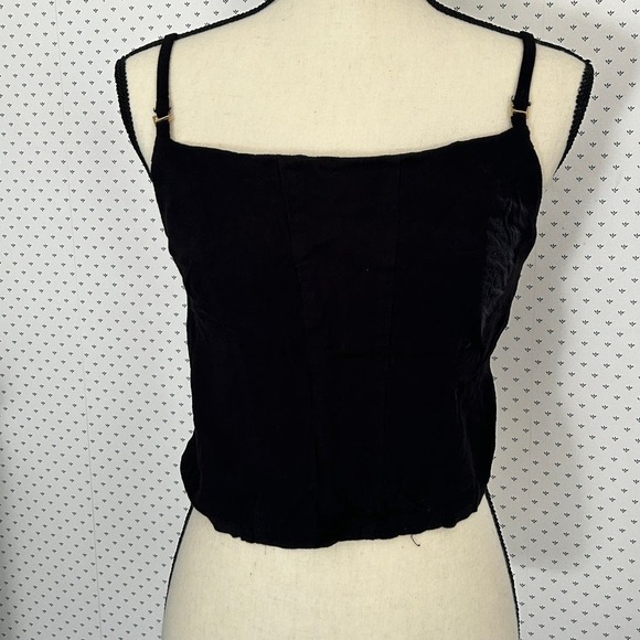 Free People Back on Track Cami S Black Top Blouse Shirt Women's - Picture 3 of 9